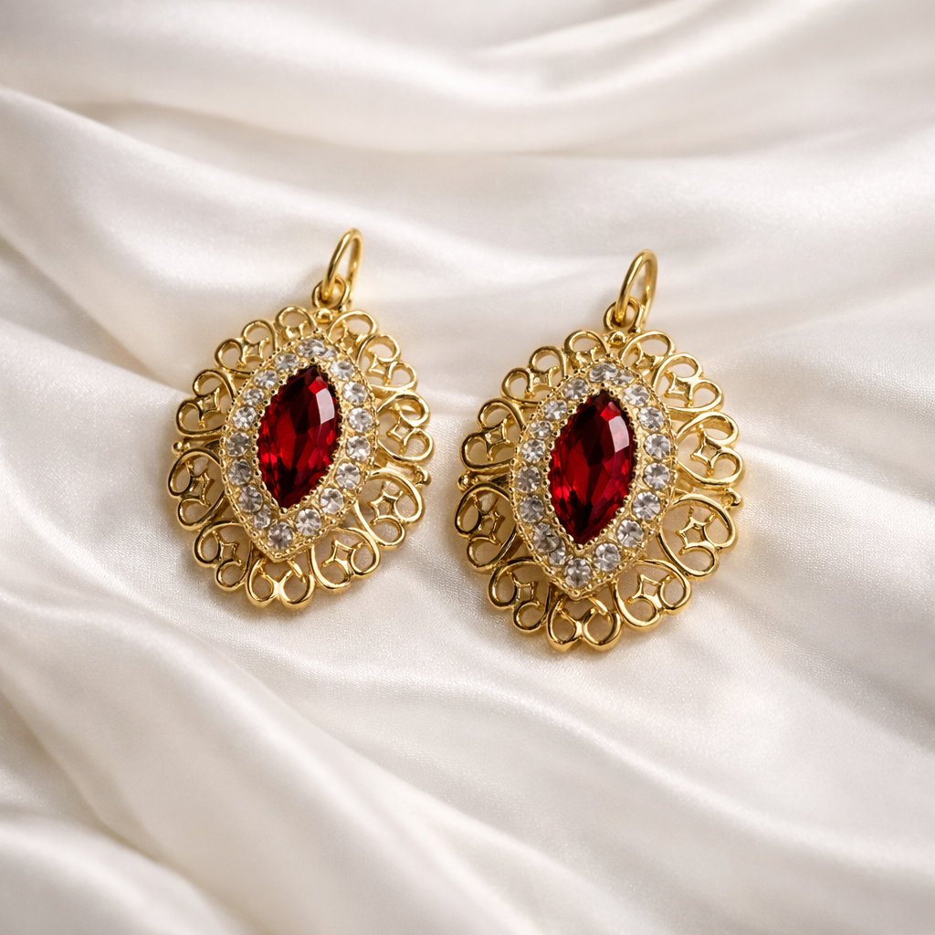 Zelené španielske náušnice